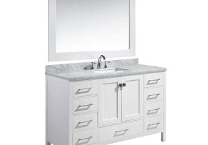 54 Inch Bathroom Vanity Single Sink Design Element London 54 Inch Single Sink Vanity Set In