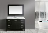 54 Inch Bathroom Vanity Single Sink Shop Design Element London Espresso 54 Inch Single Sink