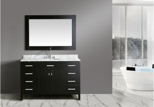 54 Inch Bathroom Vanity Single Sink Shop Design Element London Espresso 54 Inch Single Sink