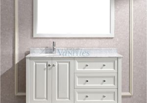 54 Inch Bathroom Vanity top 55 Inch Single Bath Vanity with Fset Sink On Left Side