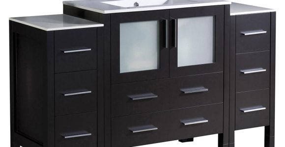 54 Inch Bathroom Vanity top Fresca torino 54 In Bath Vanity In Espresso with Ceramic