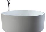 54 Inch Bathtub Acrylic Helixbath Corinth Freestanding Modern Round Acrylic