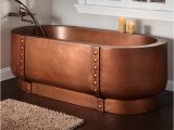 54 Inch Bathtub Deep Hammered Copper Free Standing Tub Copper
