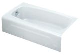 54 Inch Bathtub Left Hand Drain Cast Iron Alcove Tub – Practicalmgt