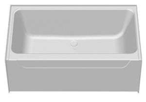54 Inch Bathtub with Center Drain 54" X 27" Fiberglass Bathtub for Manufactured Mobile Homes