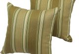 54 Inch Bench Cushion Shop Olive Stripe 17 Inch Indoor Outdoor Throw Pillow Set Of 2
