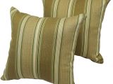 54 Inch Bench Cushion Shop Olive Stripe 17 Inch Indoor Outdoor Throw Pillow Set Of 2