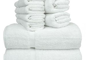 54 Inch by 27 Inch Bathtub Chakir towel Sets Turkish Linen 8 Piece Cotton with 2 Bath