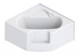 54 Inch Center Drain Bathtub 54" X 54" Fiberglass Corner Tub White