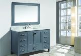 54 Inch Gray Bathroom Vanity Design Element London 54" Single Sink Vanity Set In Gray