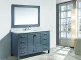 54 Inch Gray Bathroom Vanity Design Element London 54" Single Sink Vanity Set In Gray