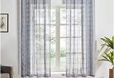 54 Inch Length Bathroom Curtains Amazon top Finel Light Grey Grid Sheer Curtains for