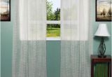 54 Inch Length Bathroom Curtains Shimmering Sheer Embroidered 54 X 84 Grommet Curtain Panel