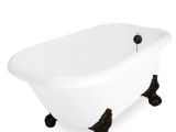 54 Inch Metal Bathtub Jester 54 In White Acrastone Tub & Drain Old World