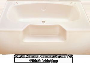 54 X 40 Inch Bathtub Better Bath Almond Permalux Garden Tub Outside Step 40" X 54"