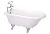 55 Clawfoot Tub 55 Inch Acrylic Roll top Clawfoot Bathtub
