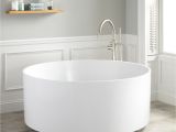 55 Freestanding Bathtub 55" Dempsey Round Acrylic Freestanding Tub Bathroom