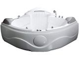 57 Inch Whirlpool Bathtub Eago Am200 5 Feet Rounded Modern Double Seat Corner