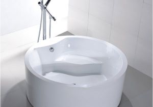 57 Inch Whirlpool Bathtub Shop Freestanding 59 Inch Round White Acrylic Bathtub