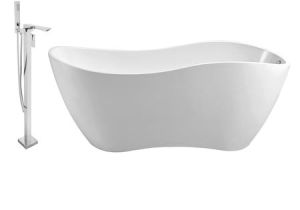 58 Bathtubs for Sale Streamline Nh741 140 63" Oval Shaped soaking Freestanding