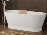 59 Inch Freestanding Bathtub 59" Mena Resin Freestanding soaking Tub Overflow No