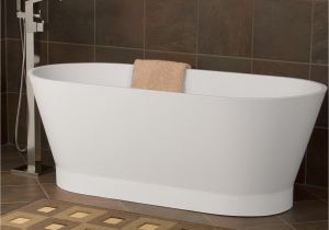 59 Inch Freestanding Bathtub 59" Mena Resin Freestanding soaking Tub Overflow No