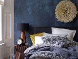 5' Round Nautical Rugs Deep Blue Accent Wall In Modern Eclectic Bedroom Gorgeous Use Of