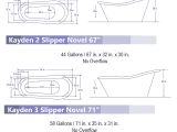 6 Foot Bathtub Dimensions Deluxe Acrylic Slipper Tubs