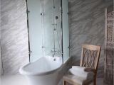 6 Foot Bathtub with Surround Oasis Vintage Antique Clawfoot Tub with Glass Shower Surround