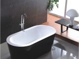 6 Ft Bathtubs for Sale Freestanding 67 Inch White and Black Acrylic Bathtub