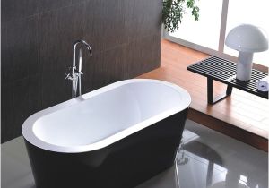 6 Ft Bathtubs for Sale Freestanding 67 Inch White and Black Acrylic Bathtub