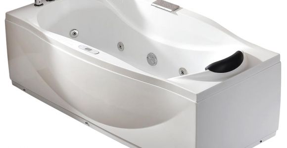 6 Ft Jetted Bathtub 6 Ft Left Drain Acrylic White Whirlpool Bathtub W Fixtures