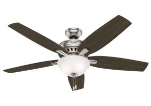 60 In Ceiling Fans with Lights Hunter 54162 Newsome Ceiling Fan with Light 56 Brushed Nickel