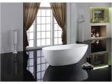 60 In Freestanding Bathtub Shop Eviva Sarah White Acrylic 60 Inch Freestanding