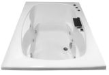 60 Jetted Bathtub Carver Tubs Ar6042 60" X 42" Drop In Center Drain White 6