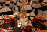 65 Birthday Table Decorations Red Black and Gold Table Decorations for 50th Birthday Party Red