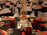 65 Birthday Table Decorations Red Black and Gold Table Decorations for 50th Birthday Party Red