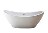 65 Inch Freestanding Bathtub Seneca 65 Inch Acrylic Double Slipper Freestanding Tub