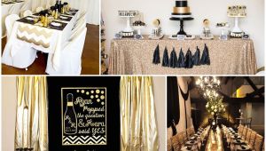 65th Birthday Decorations Party City Black and Gold Party Table Decorations Party Deco Pinterest