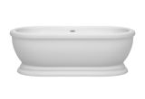 68 Freestanding Bathtub 68" Mary Freestanding Bathtub In White with Polished
