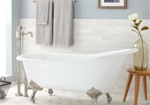 7 Foot Bathtub 67" Colwyn Cast Iron Slipper Clawfoot Tub Imperial Feet