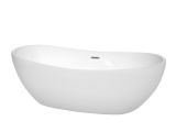 70 Freestanding Bathtub Shop Rebecca 70 Inch Freestanding White Bathtub with Trim