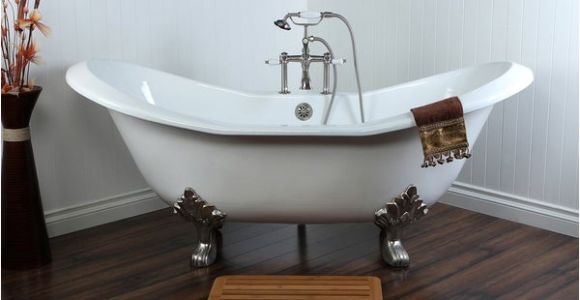 72 Inch Bathtubs for Sale Shop Double Slipper 72 Inch Cast Iron Clawfoot Bathtub
