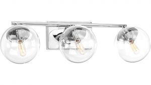8 Bulb Vanity Light Progress Lighting Mod Collection 3 Light Polished Chrome Bathroom