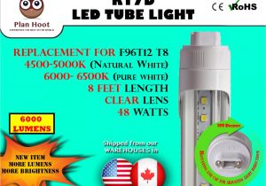 8 Foot Led Tube Lights R17d 8ft 48w Clear Lens Led Fluorescent Replacement Tube Light for
