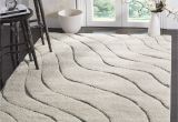 8 X 6 area Rug Safavieh Florida Ultimate Shag Contemporary Cream Ivory Grey area