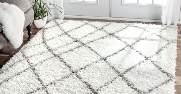 8 X 6 Feet Rugs Inspired by Moroccan Berber Carpets This Trellis Shag Rug Adds