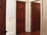 8ft solid Wood Interior Doors Custom 3 Panel Mahogany Interior Door with Craftsman Style Painted