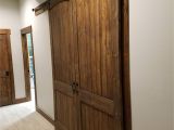 8ft solid Wood Interior Doors Installed A 8ft Double Sliding Barn Door On My Media Room Entrance
