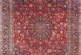 9×12 Red oriental Rugs Floral 9×12 Mashad Persian area Rug
